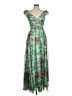 Aqua 100% Polyester Tropical Green Cocktail Dress Size M - photo 1
