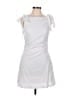 Cider Solid White Casual Dress Size M - photo 1