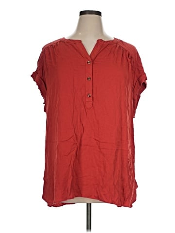 Rose + Olive Short Sleeve Henley (view 1)