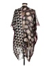 POOL TO PARTY 100% Polyester Burgundy Tan Kimono One size - photo 2