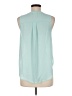 Lush 100% Polyester Teal Sleeveless Blouse Size M - photo 2
