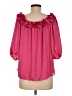 Trina Turk 100% Polyester Pink 3/4 Sleeve Blouse Size M - photo 2