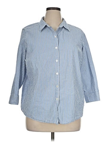 L.L.Bean 3/4 Sleeve Button-Down Shirt (view 1)
