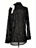 Catherine Malandrino Metallic Black Long Sleeve Blouse Size S - photo 2