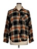 Maurices Plaid Brown Long Sleeve Blouse Size 1X - photo 1