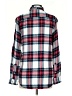 MELLODAY 100% Rayon Plaid Blue Long Sleeve Blouse Size S - photo 2