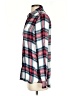 MELLODAY 100% Rayon Plaid Blue Long Sleeve Blouse Size S - photo 5