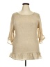 Unbranded Tan 3/4 Sleeve Blouse Size XL - photo 1