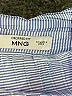 MNG 100% Polyester Stripes Blue Long Sleeve Blouse Size 6 - photo 7