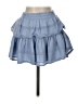 LoveShackFancy 100% Cotton Solid Blue Casual Skirt Size XS - photo 1
