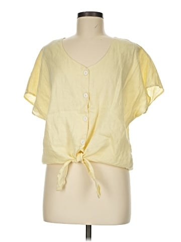 Three Dots Short Sleeve Blouse (view 1)