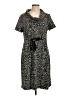 Perceptions Animal Print Black Casual Dress Size 16 - photo 1