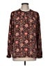 Ann Taylor LOFT 100% Polyester Paisley Black Long Sleeve Blouse Size M - photo 1