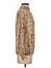 Main Strip 100% Rayon Paisley Brown Long Sleeve Blouse Size S - photo 4