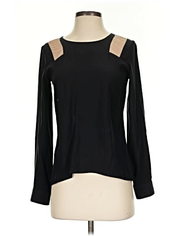 Nell Long Sleeve Silk Top (view 1)