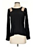 Nell 100% Silk Black Long Sleeve Silk Top Size XS - photo 1