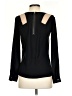 Nell 100% Silk Black Long Sleeve Silk Top Size XS - photo 2
