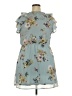 Xhilaration 100% Polyester Floral Blue Casual Dress Size XXL - photo 2
