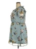 Xhilaration 100% Polyester Floral Blue Casual Dress Size XXL - photo 5