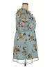 Xhilaration 100% Polyester Floral Blue Casual Dress Size XXL - photo 4