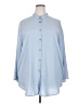 Unbranded 100% Polyester Blue Long Sleeve Blouse Size XXL - photo 1