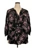 Torrid 100% Polyester Black 3/4 Sleeve Blouse Size 3X Plus (3) - photo 1