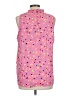 MTS 100% Polyester Polka Dots Pink Sleeveless Blouse Size L - photo 2