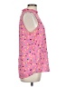 MTS 100% Polyester Polka Dots Pink Sleeveless Blouse Size L - photo 4