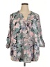 Torrid 100% Polyester Gray 3/4 Sleeve Blouse Size 3X Plus (3) - photo 1