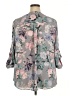 Torrid 100% Polyester Gray 3/4 Sleeve Blouse Size 3X Plus (3) - photo 2