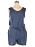 Como Blu Solid Blue Ivory Romper Size 1X - photo 1