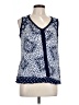 New Directions Blue Sleeveless Blouse Size L - photo 1