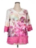 Unbranded 100% Polyester Pink 3/4 Sleeve Blouse Size 1X - photo 1