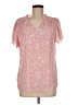 Unbranded 100% Polyester Stars Pink Short Sleeve Blouse Size M - photo 1