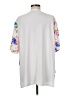 WHY DRESS 100% Polyester Floral Silver Short Sleeve Blouse One size - photo 2