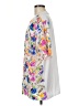 WHY DRESS 100% Polyester Floral Silver Short Sleeve Blouse One size - photo 5