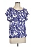 Kim Rogers Paisley Blue Short Sleeve Blouse Size L - photo 1