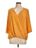 Lime n Chili 100% Polyester Yellow 3/4 Sleeve Blouse Size L - photo 1