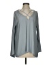 The Impeccable Pig 100% Polyester Gray Long Sleeve Blouse Size S - photo 1