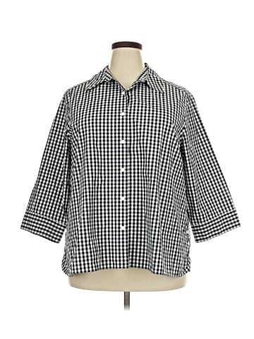 Foxcroft 3/4 Sleeve Button-Down Shirt (view 1)