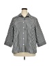 Foxcroft Houndstooth Black 3/4 Sleeve Button-Down Shirt Size 20 - photo 1