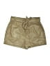 Ci Sono 100% Polyurethane Metallic Tan Khaki Shorts Size XL - photo 1