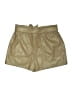 Ci Sono 100% Polyurethane Metallic Tan Khaki Shorts Size XL - photo 2