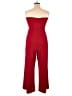 Express Solid Red Jumpsuit Size XL - photo 2