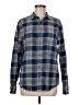 PrAna 100% Cotton Plaid Blue Long Sleeve Button-Down Shirt Size M - photo 1