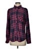Rails 100% Rayon Plaid Burgundy Long Sleeve Button-Down Shirt Size S - photo 1