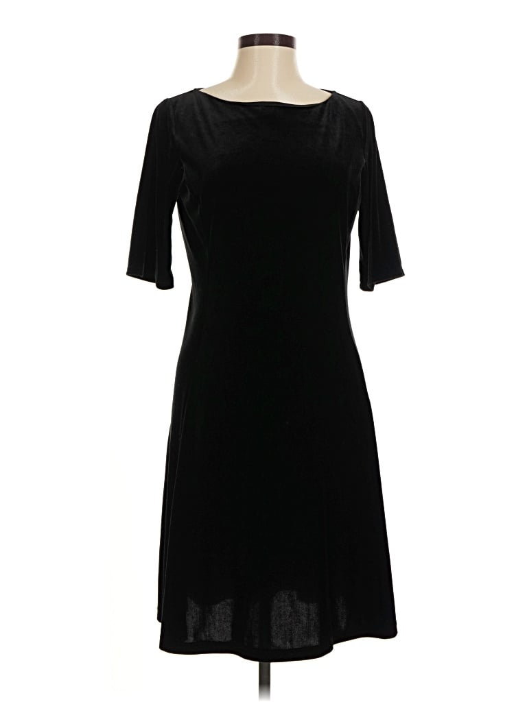 Pre-owned Lands' End Cocktail Dress In Black