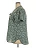 Timeson 100% Polyester Floral Green Short Sleeve Blouse Size XXL - photo 5