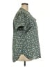 Timeson 100% Polyester Floral Green Short Sleeve Blouse Size XXL - photo 4