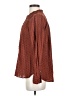 Point Sur 100% Cotton Brown Long Sleeve Blouse Size 4 - photo 5